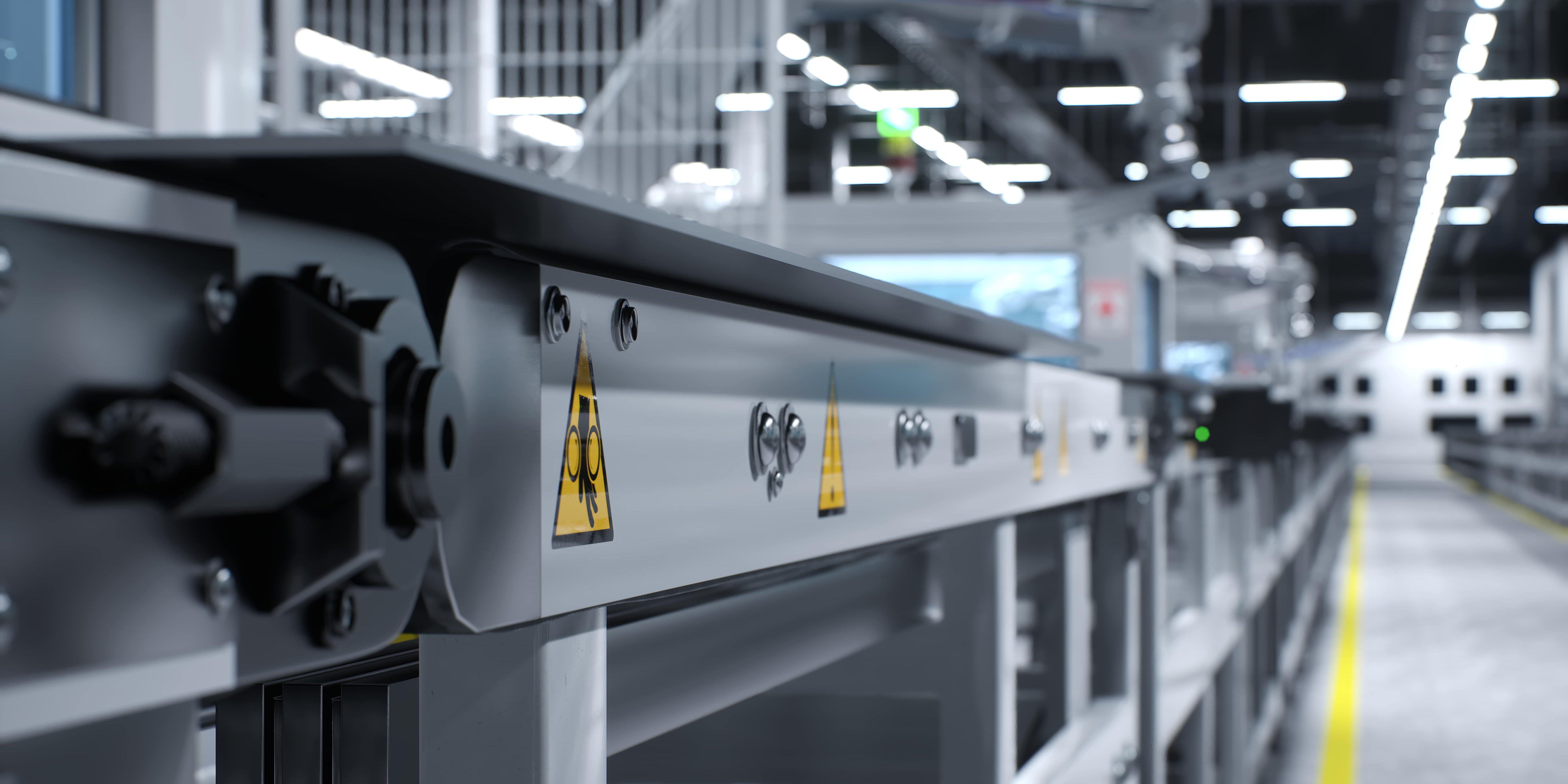 Convoyeur dans une usine 